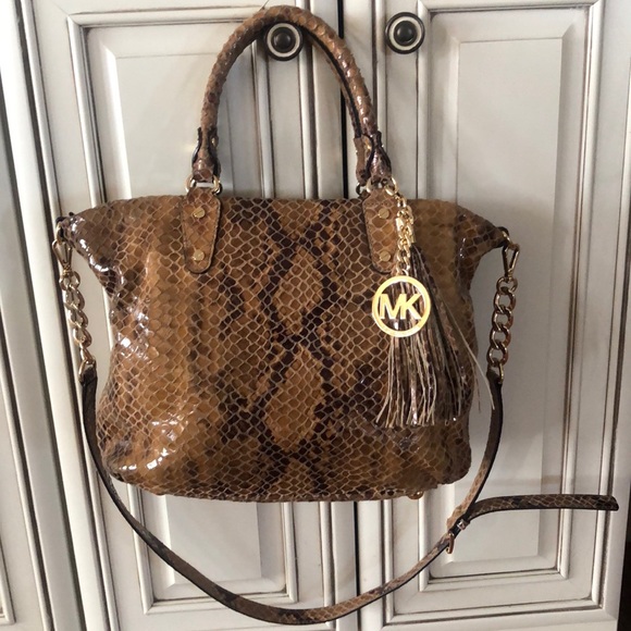 Michael Kors leather python handbag - Picture 8 of 9